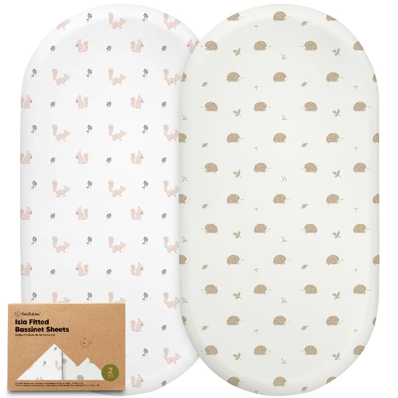 2-Pack Isla Fitted Bassinet Sheets (Nibbles/Bruce)