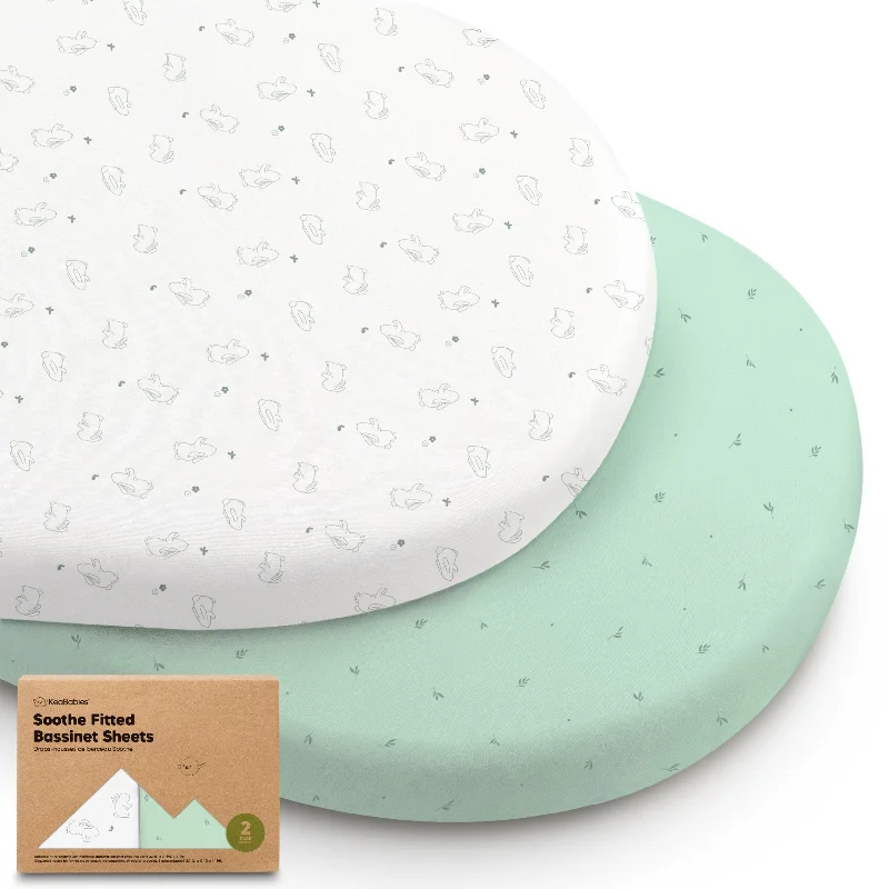 2-Pack Soothe Fitted Bassinet Sheets (Bunnies)