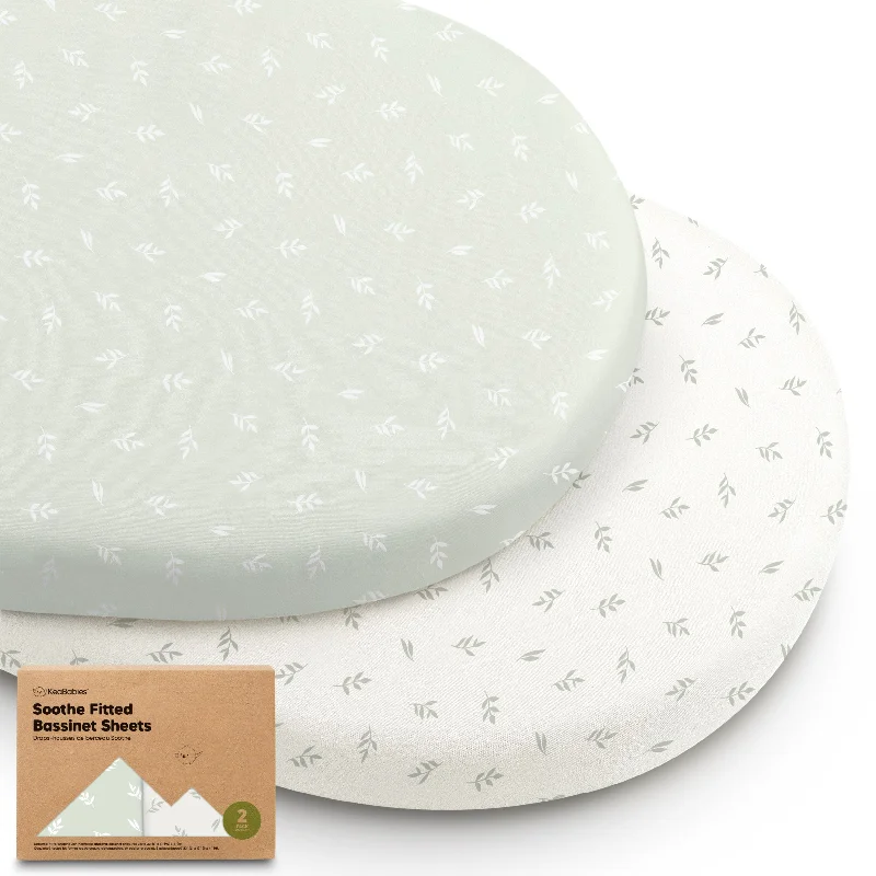 2-Pack Soothe Fitted Bassinet Sheets (Herb)