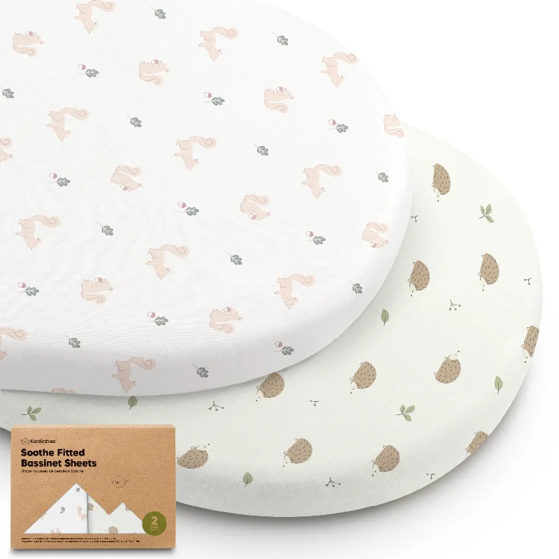 2-Pack Soothe Fitted Bassinet Sheets (Nibbles/Bruce)