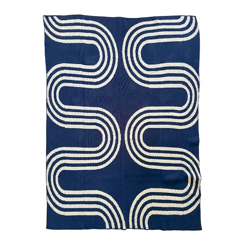 78th Street Throw in Navy Blue