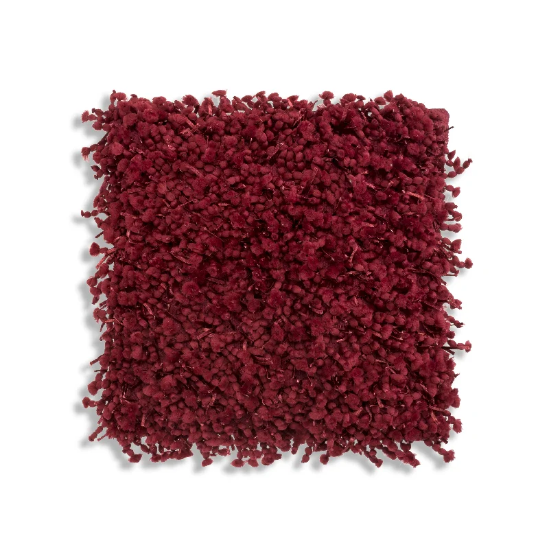 Aiden Red Shaggy Pillow