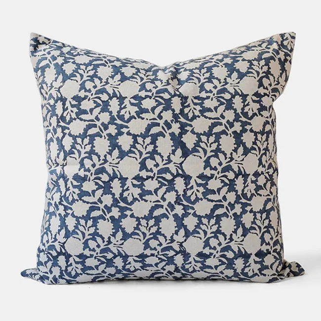 Amna Blue Square Pillow