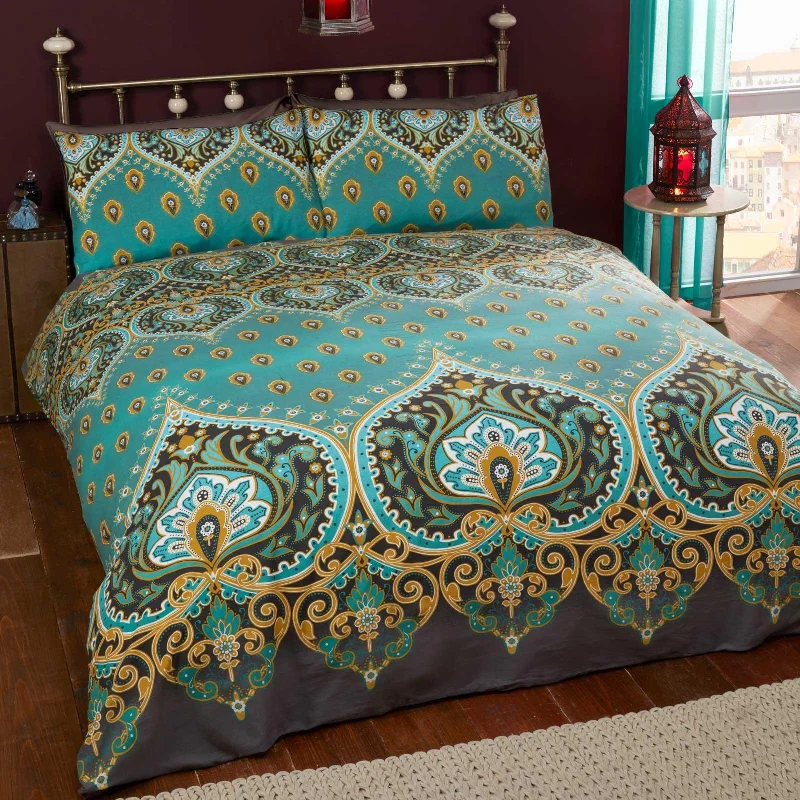 Asha Duvet Cover Set Emerald