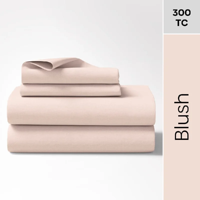 Blush 100% Cotton Bedsheet, 300 TC