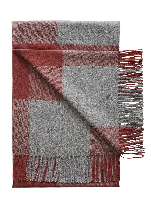 Burnet Red with Medium Grey Checks