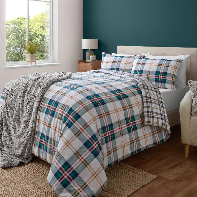 Kelso Check Duvet Cover Set Green