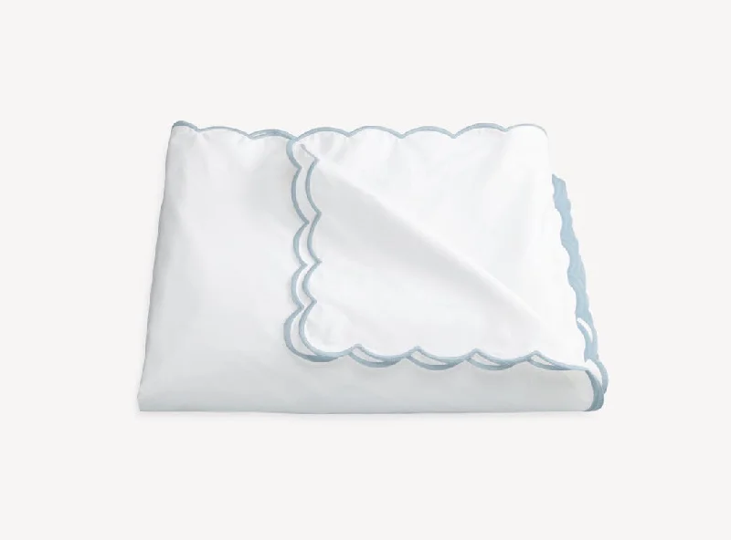 Dakota Scallop Light Blue Bedding by Matouk