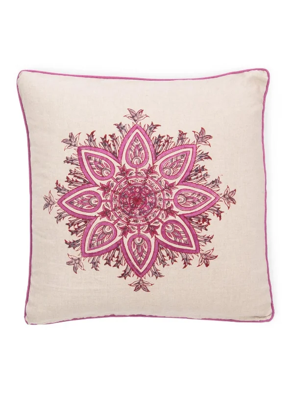 Damascus Natural Medallion Grande Decorative Pillow Cover