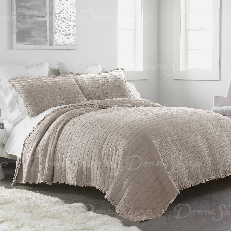 Delano Garment Washed Cotton Quilted Collection - Blush **DISCONTINUED - Quantities Limited**