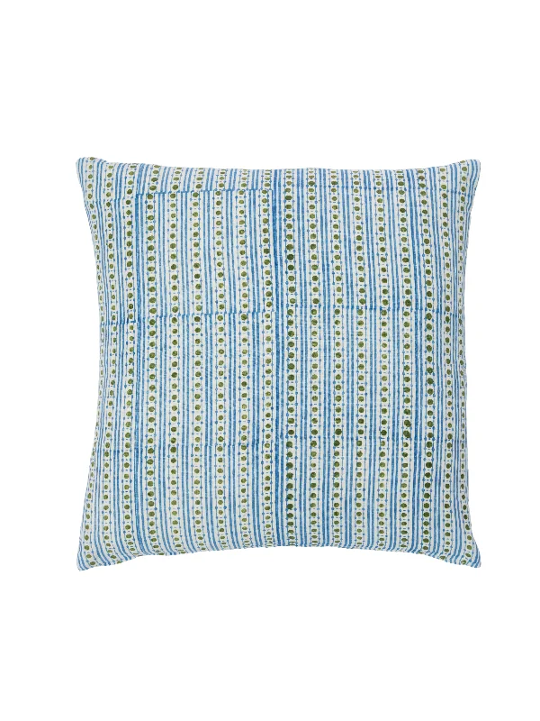 Dora Cornflower Blue/Green Decorative Pillow