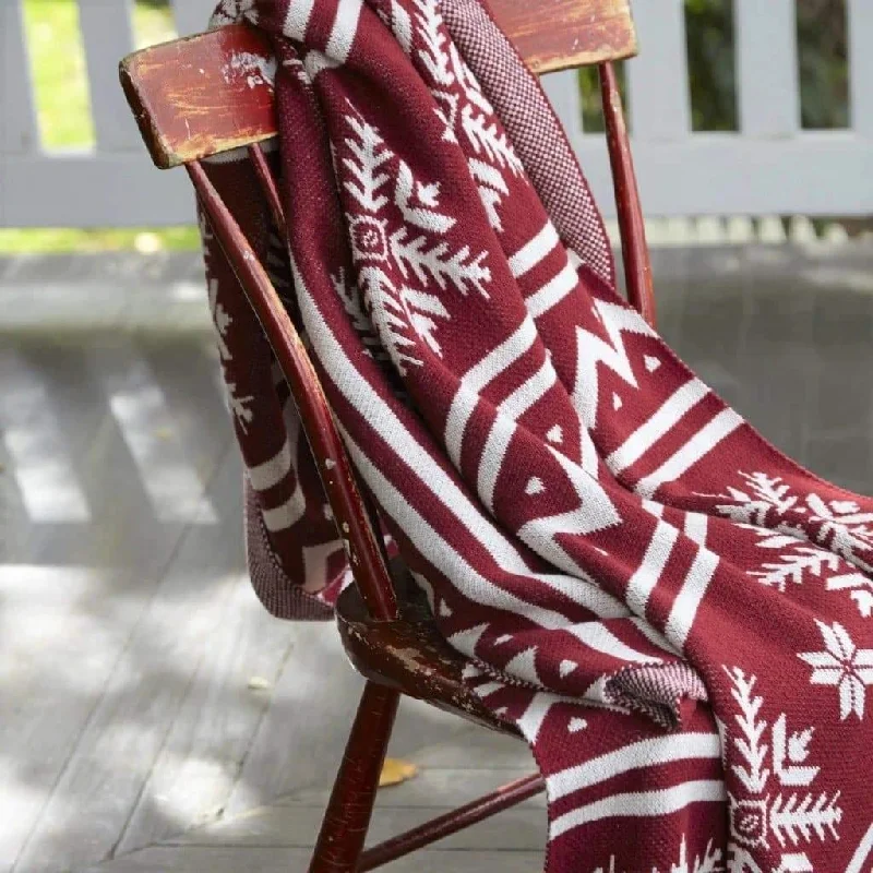 Eco West Red Woven Throw