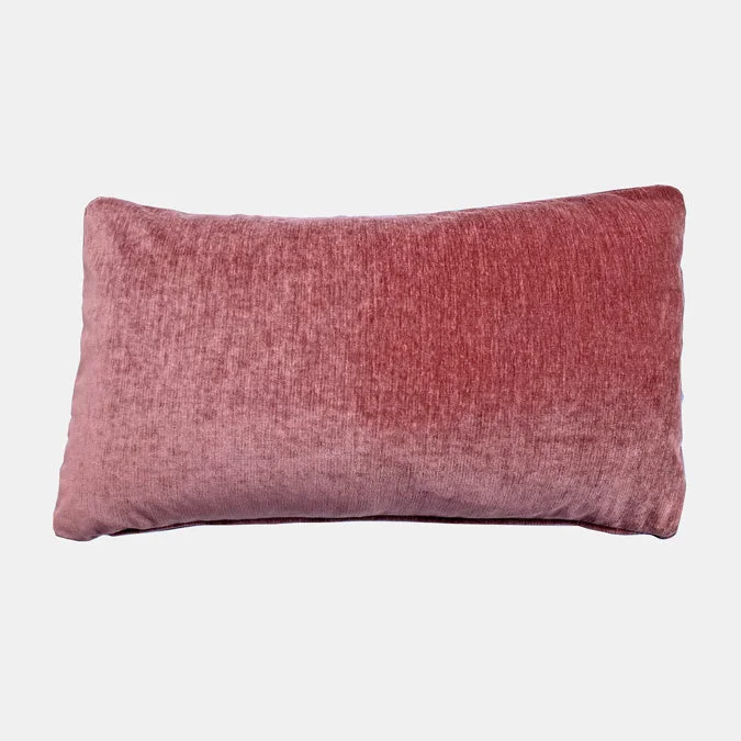 Everest Brick Velvet Lumbar Pillow