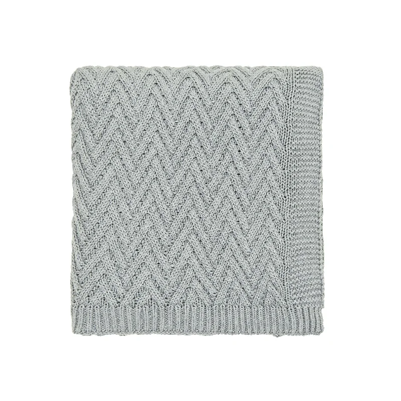 Harris Chunky Knit Throw, Cloud Grey