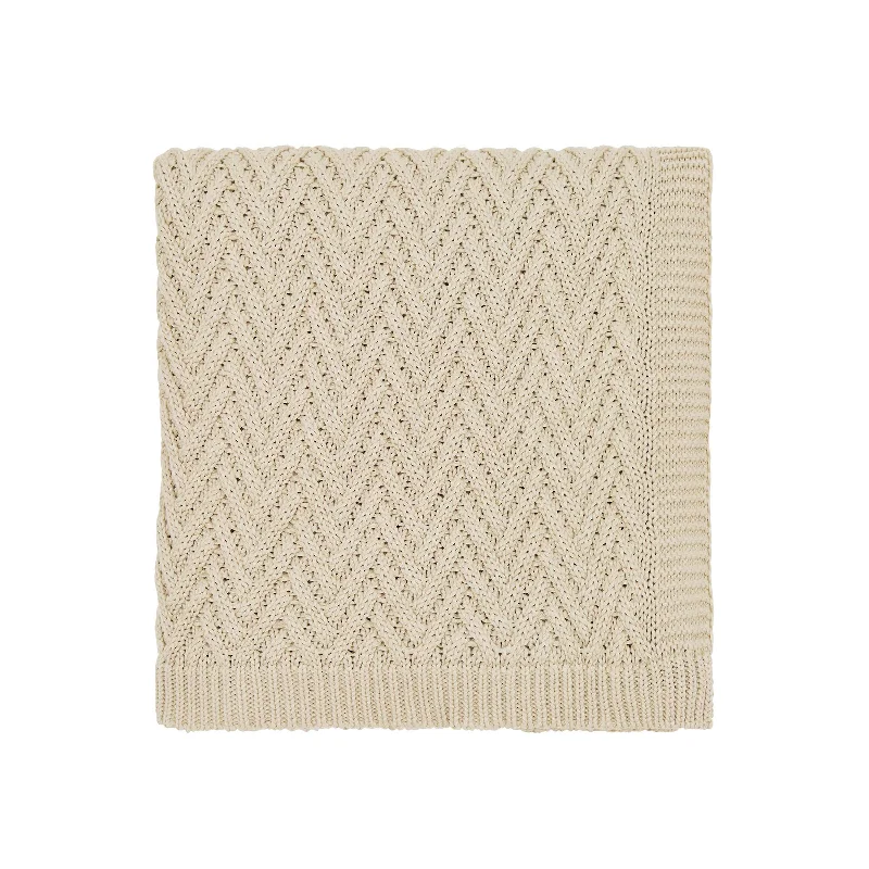 Harris Chunky Knit Throw, Linen