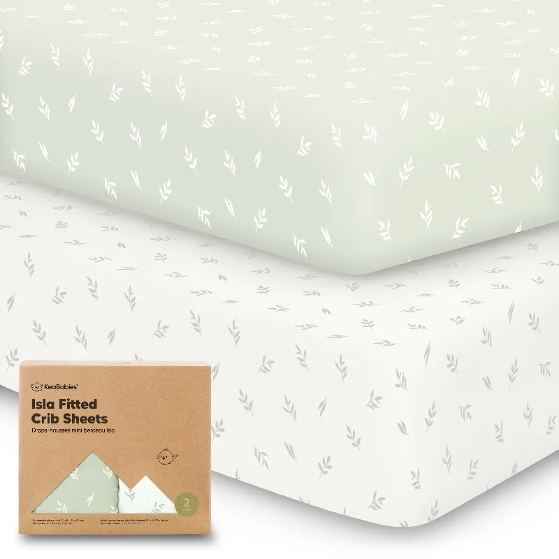 Isla Fitted Crib Sheets (Herb)