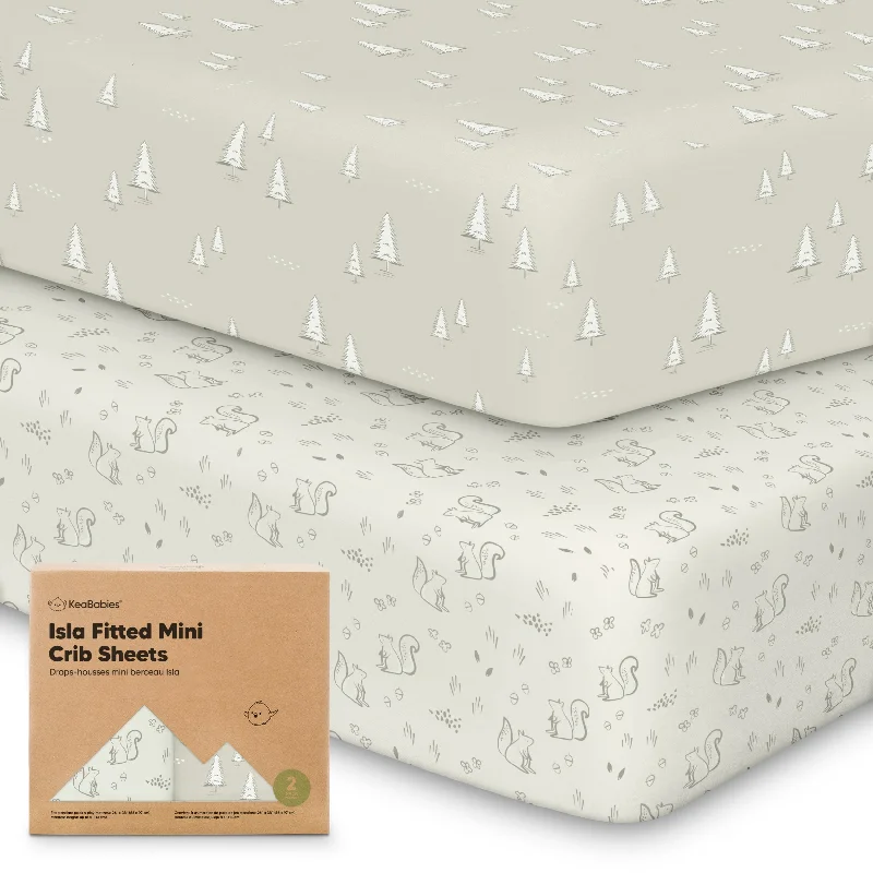 Isla Fitted Mini Crib Sheets (Pine Grove)