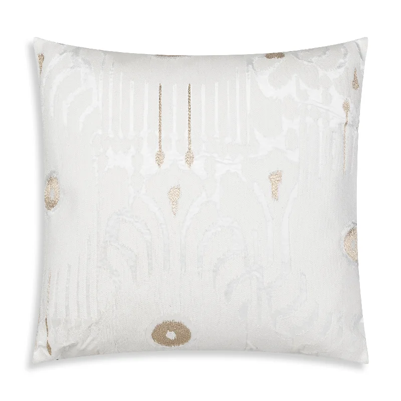 Kas Ivory Gold Ikat Pillow