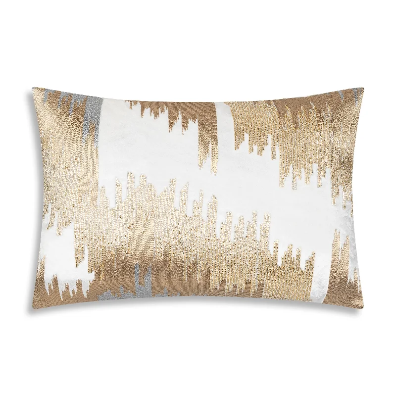 Kas Ivory Gold Lumbar Pillow