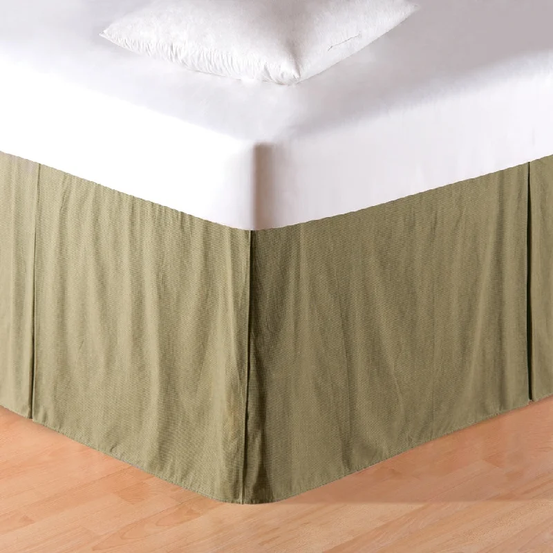 Mini Green Plaid 18-inch Drop Bed Skirt