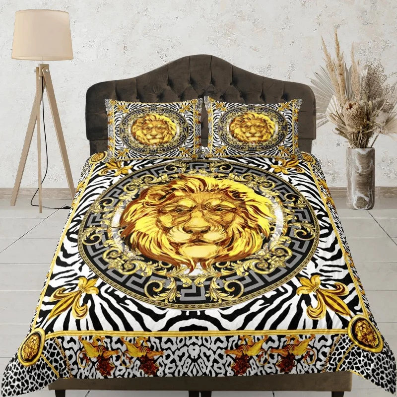 Mixed Baroque Gold Luxury Duvet Cover Aesthetic Bedding Set Full Victorian Decor King Duvet Cover Queen Duvet Comforter Cover