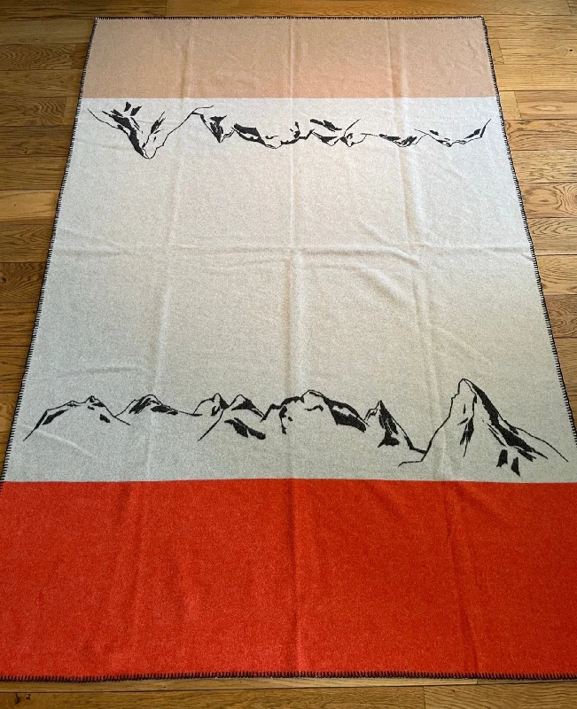 Mountain Panorama Blanket, orange/beige