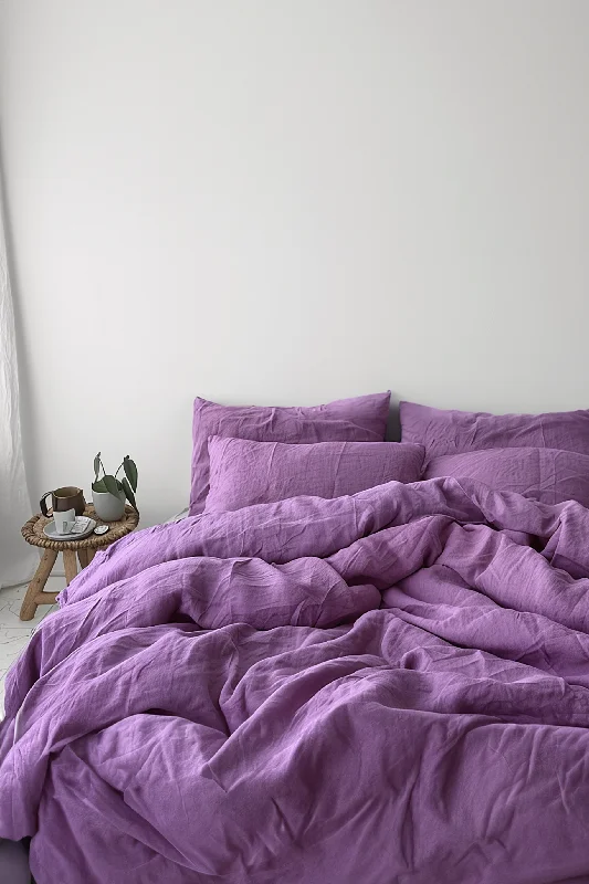 Orchid linen duvet cover