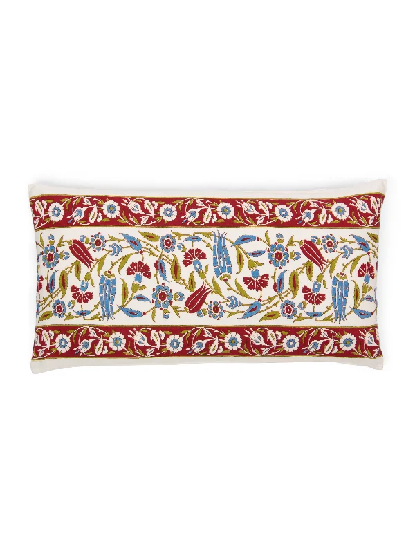 Peshawar Red/Blue/Green Lumbar Pillow Shell Linen