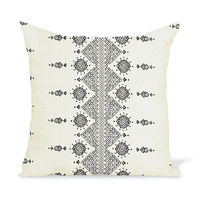 Peter Dunham Textiles Carmania in Black on Natural Pillow