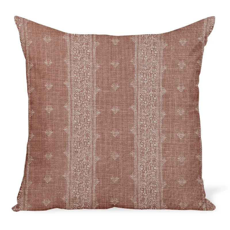 Peter Dunham Textiles Fez Stripe in Terracotta Pillow