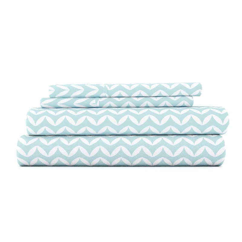 Puffed Chevron Pattern 4-Piece Sheet Set