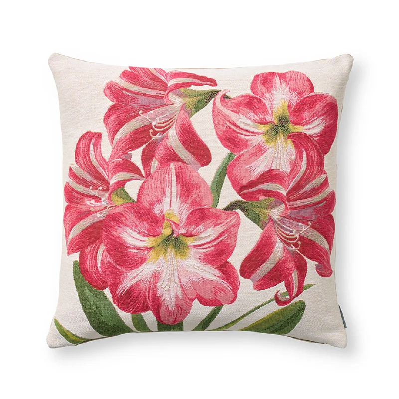 Amaryllis Pillow, Five Flowers