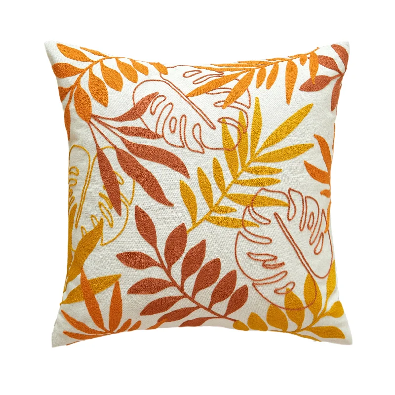 Red and Orange Leaves Pillow