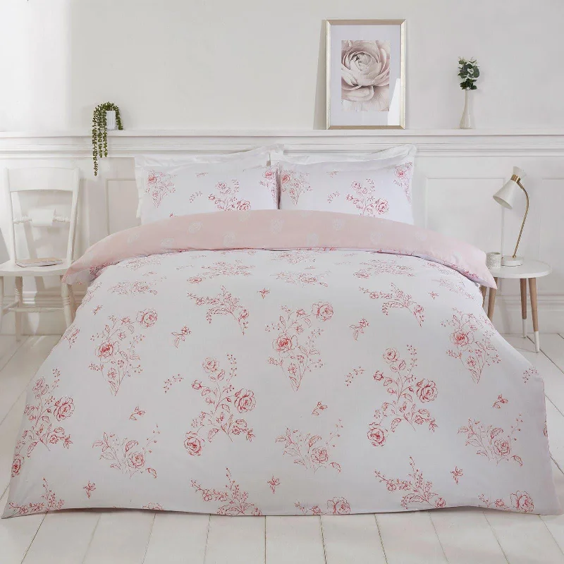 Sustainable Sadie Duvet Cover Set Rose