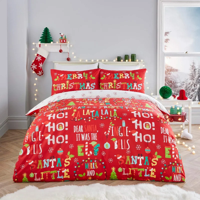 Santa's Little Helper Duvet Cover Set