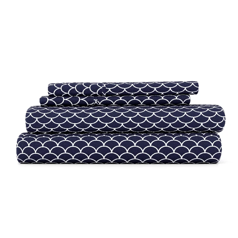 Scallops Pattern 4-Piece Sheet Set