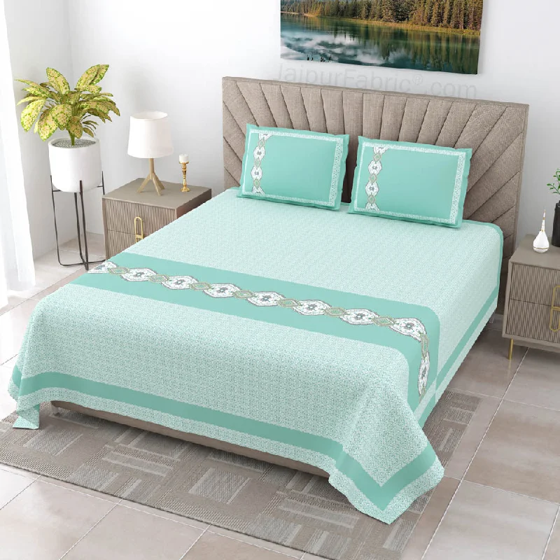 Sea Green Oasis Pure Cotton King Size Double BedSheet