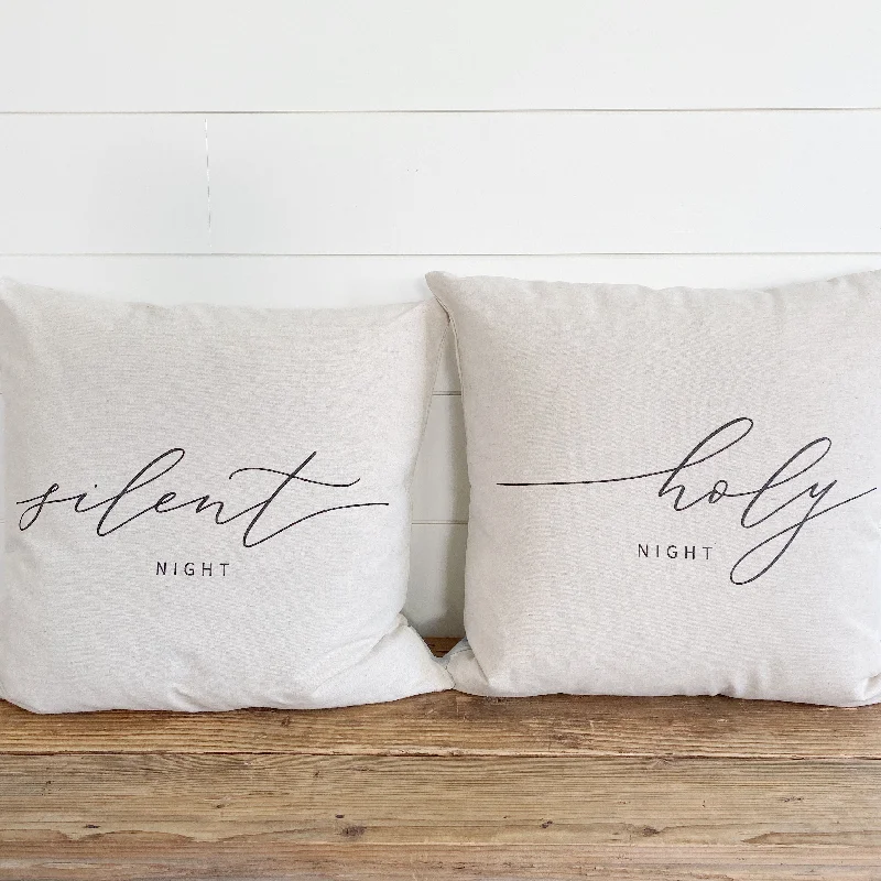 Silent Night Holy Night Pillow Cover (Set of 2)