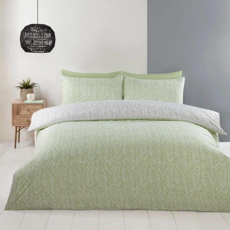 So Soft Helston Duvet Cover Set Green