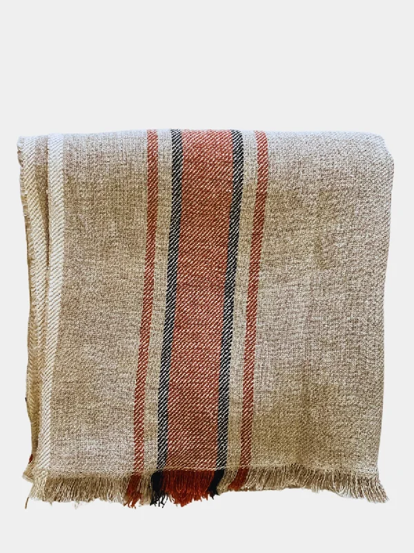 Sonora Linen Throw -Brick