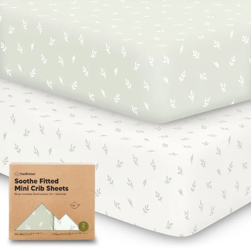 Soothe Fitted Mini Crib Sheet (Herb)