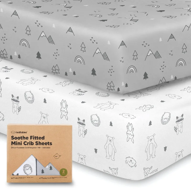 Soothe Fitted Mini Crib Sheet (Woodland)