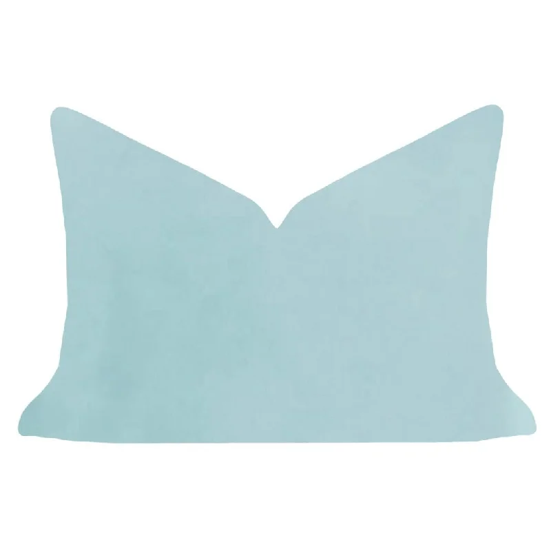 Spa Blue 14x20 Solid Velvet Pillow