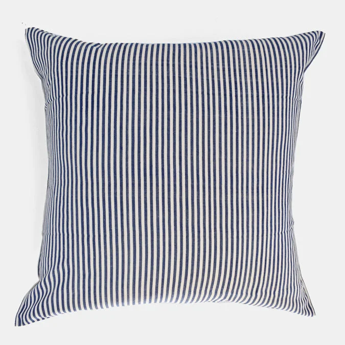 Thin Denim Stripe Square Pillow