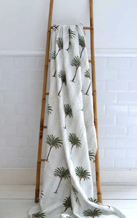 Throw - Palm Tree Kantha Throw