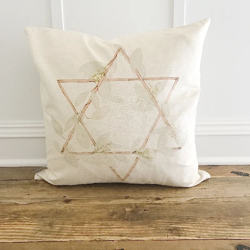 Watercolor Star of David Pillow Cover