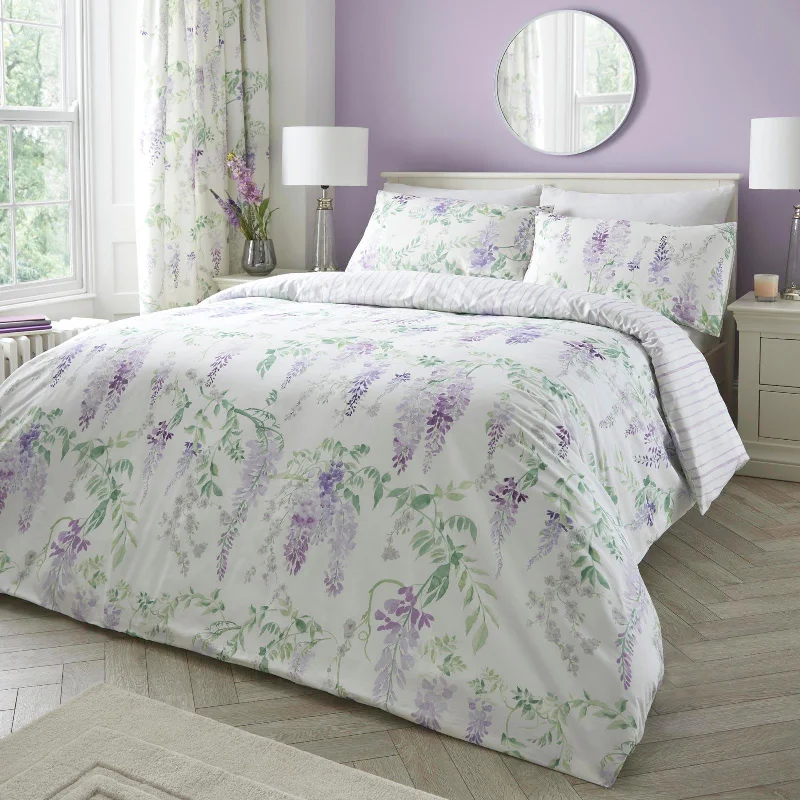 Wisteria Duvet Cover Set Lilac