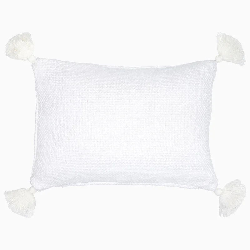 Woven Ivory Kidney Pillow